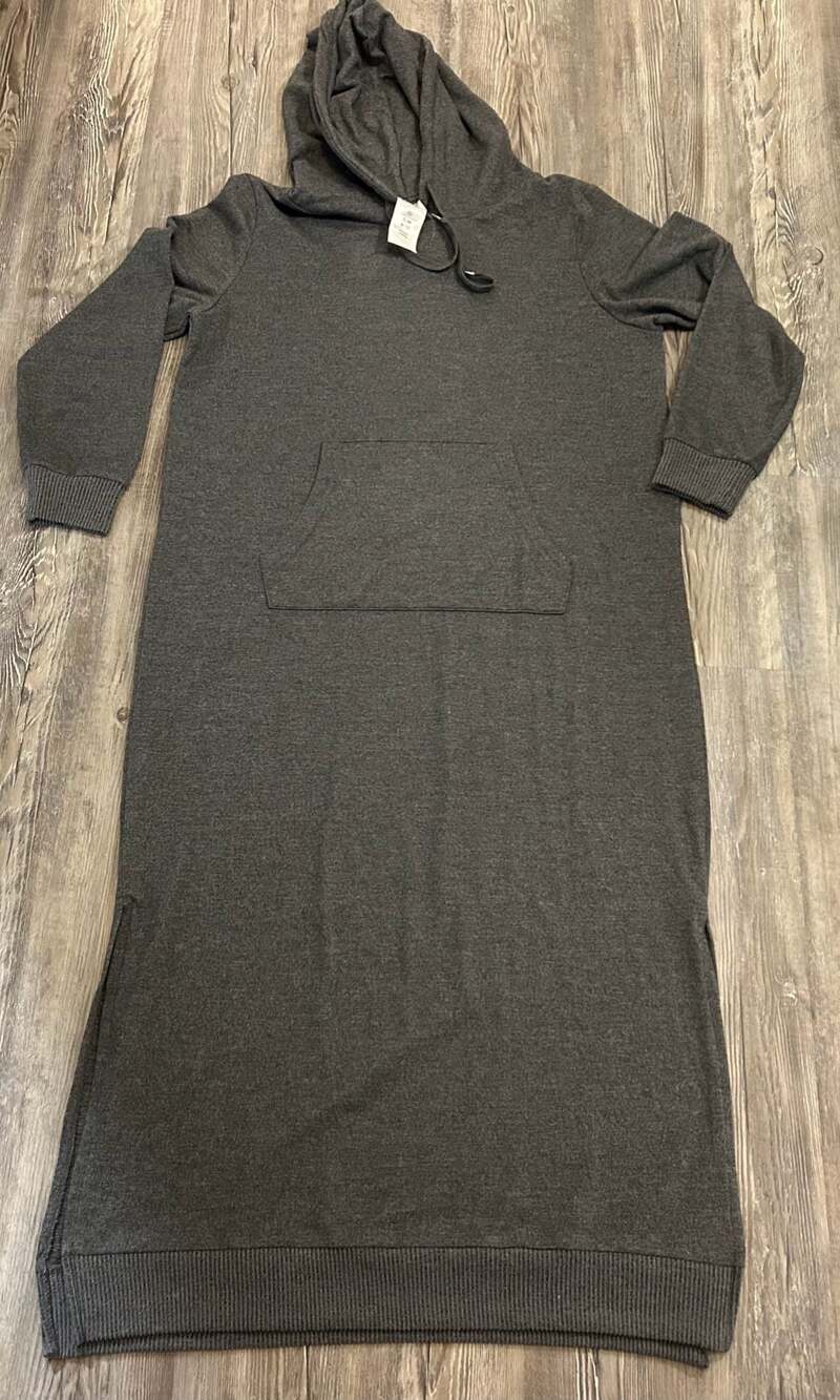 Women's Hooded Sweatshirt Dress Size S/M (4-10) Gray